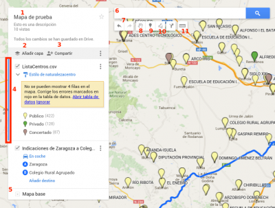 Interfaz de Google Maps